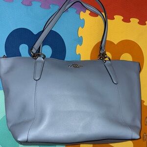 Coach Sky Blue Leather Tote